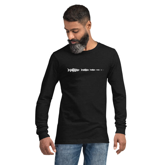 TroutWhistler - Long Sleeve Tee | Dark w/ White Multi-Logo