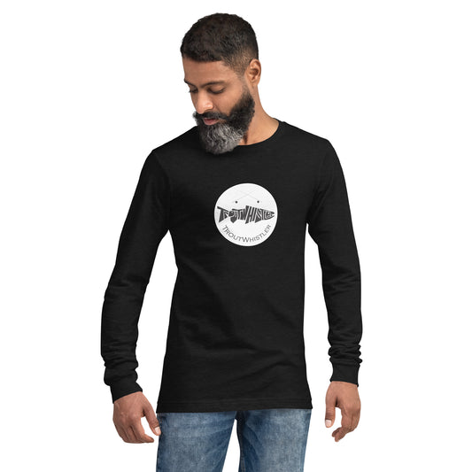 TroutWhistler - Long Sleeve Tee | Dark w/ White Round Logo