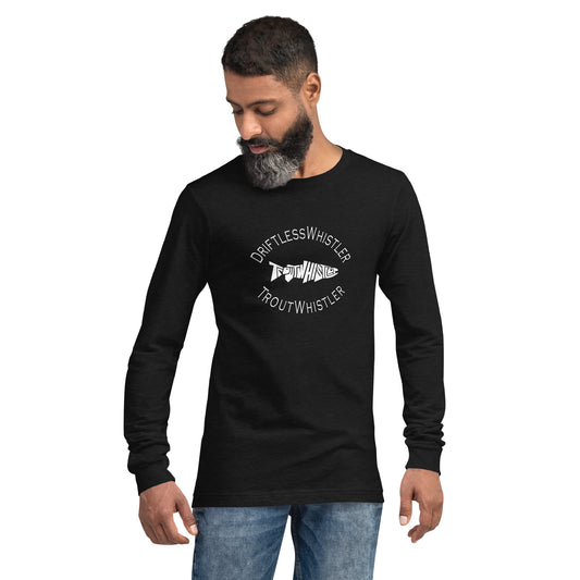 DriftlessWhistler - Long Sleeve Tee | Dark w/ White Logo