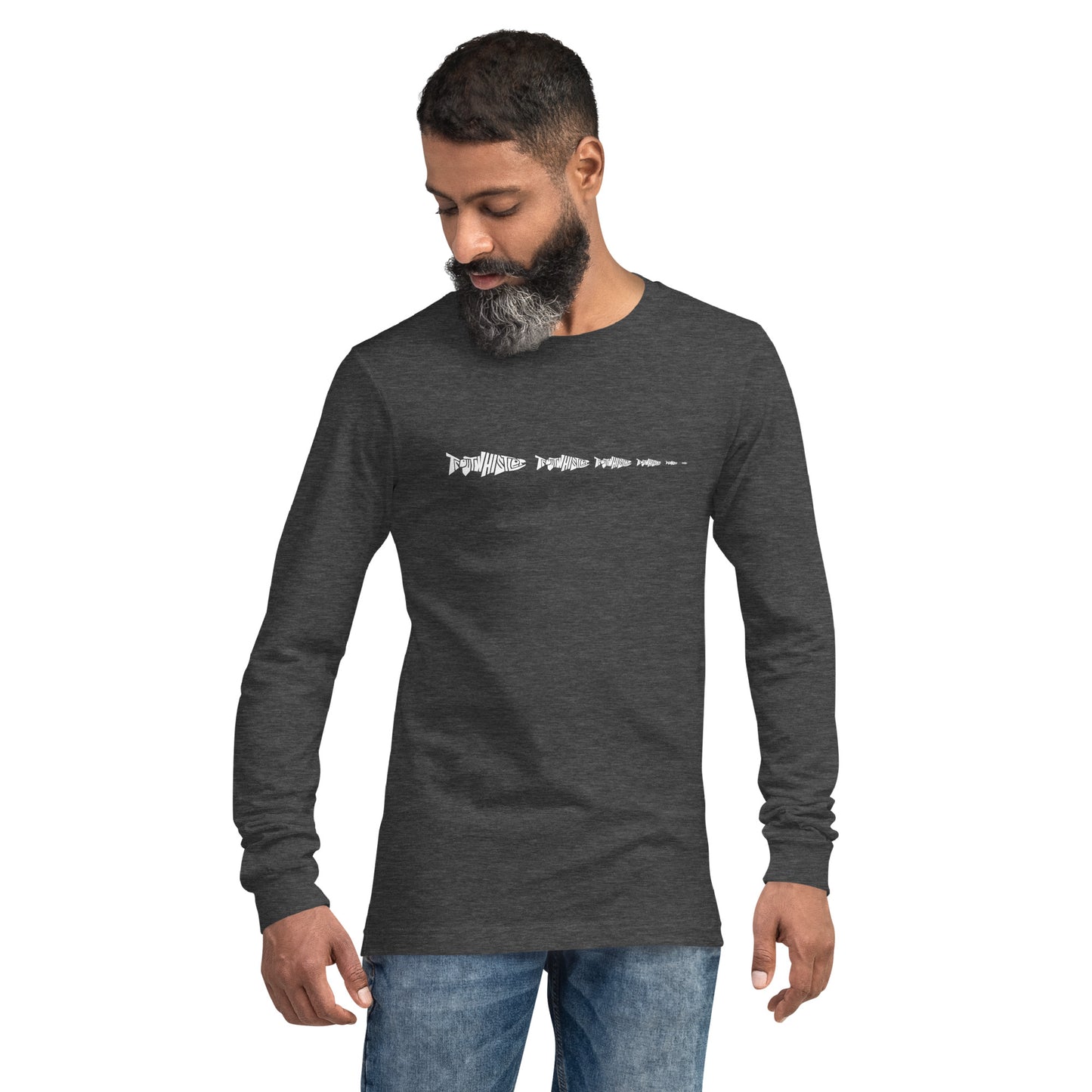 TroutWhistler - Long Sleeve Tee | Dark w/ White Multi-Logo