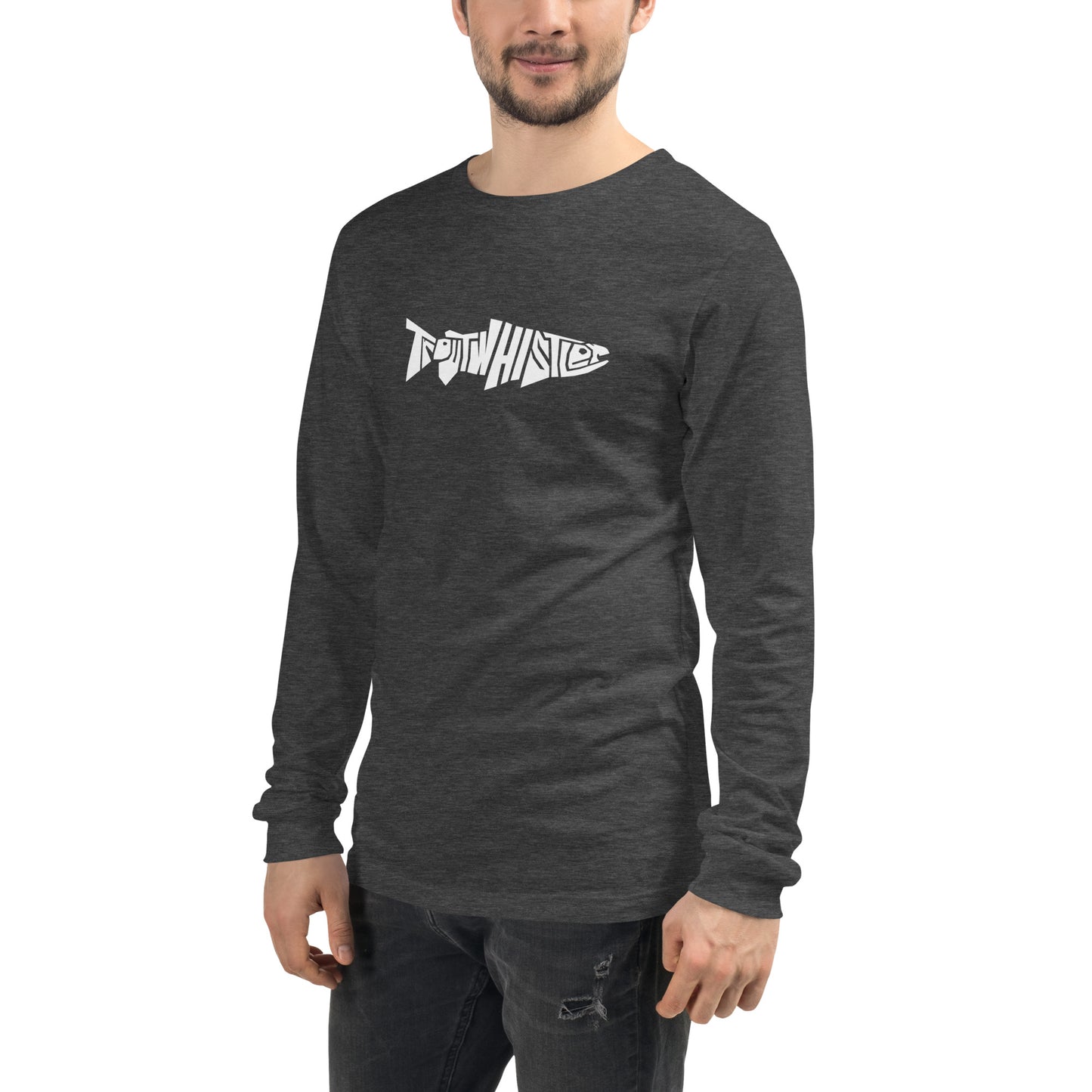 TroutWhistler - Long Sleeve Tee | Dark w/ White Logo