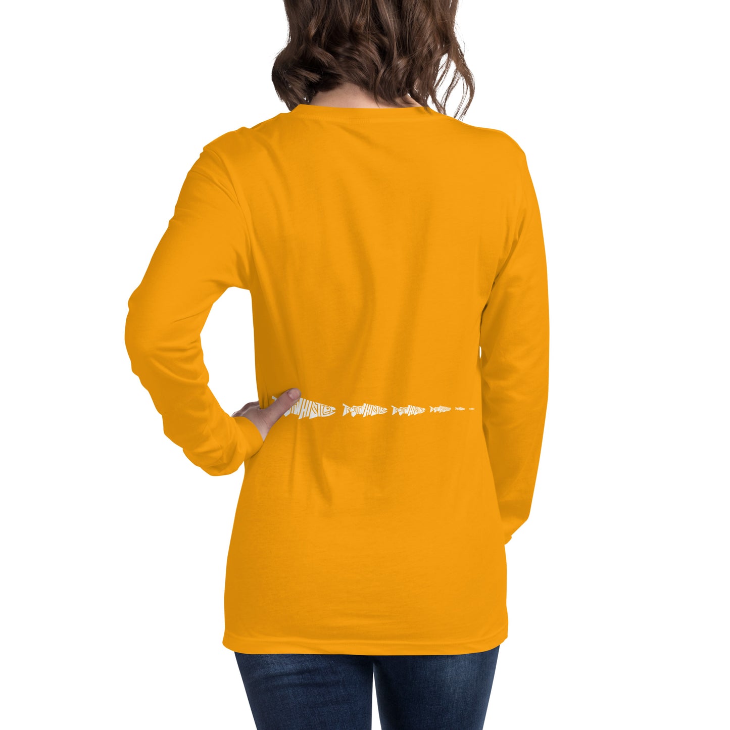 TroutWhistler - Women's Long Sleeve Tee | Dark w/ White Multi Logo