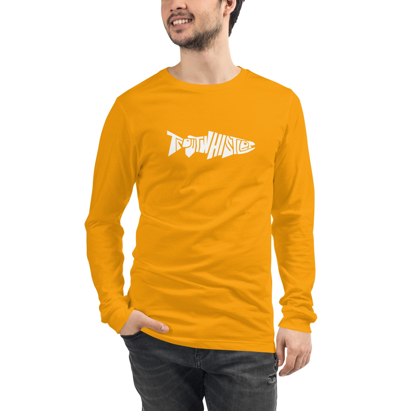 TroutWhistler - Long Sleeve Tee | Dark w/ White Logo