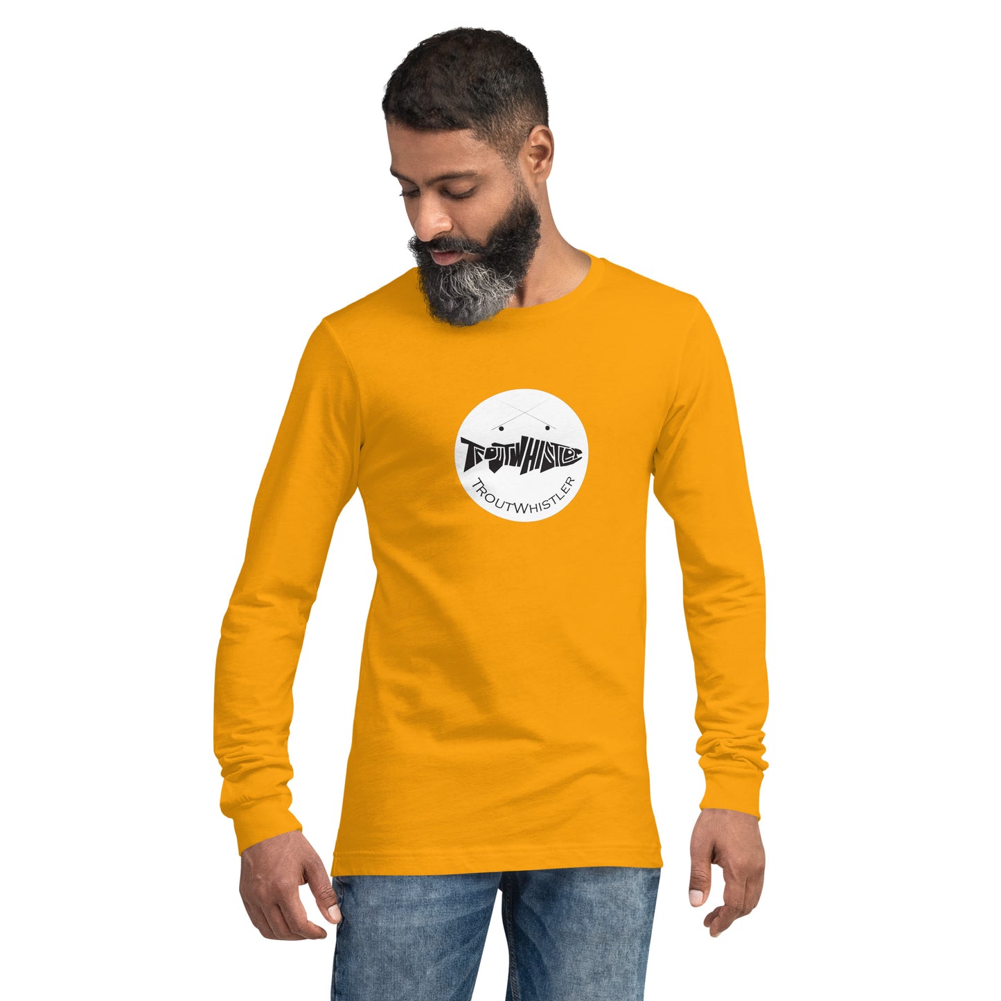 TroutWhistler - Long Sleeve Tee | Dark w/ White Round Logo