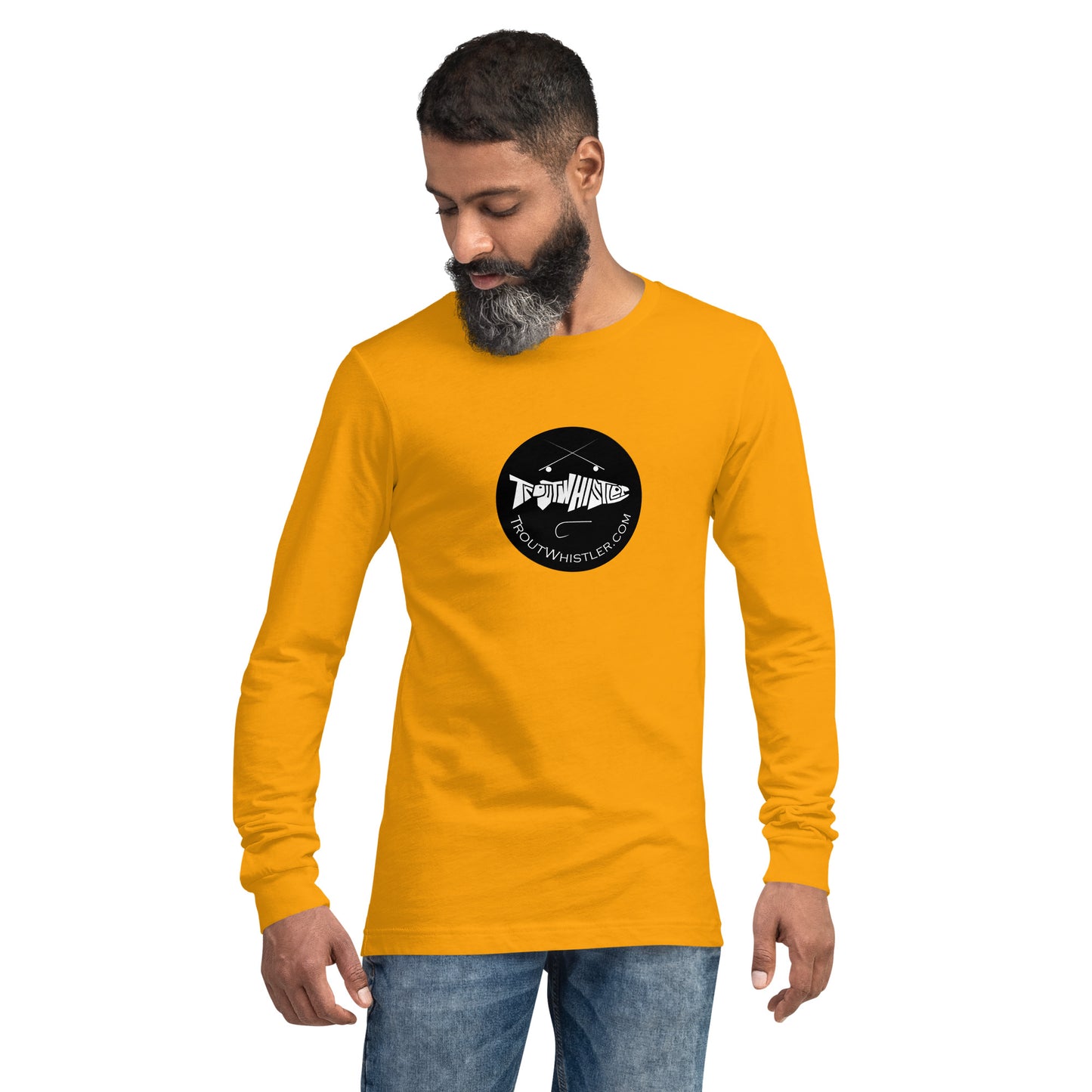 TroutWhistler - Long Sleeve Tee | Light w/ Black Round Logo