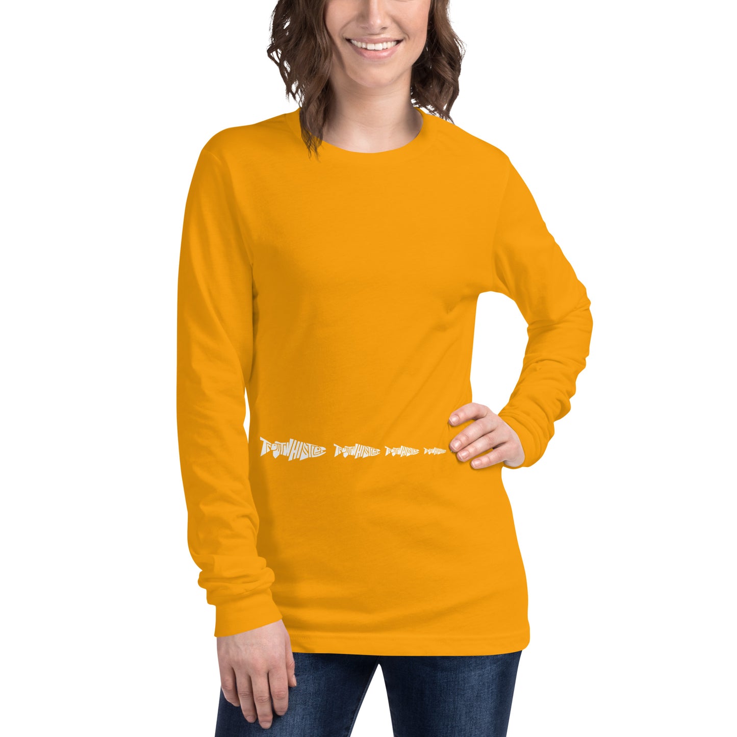 TroutWhistler - Women's Long Sleeve Tee | Dark w/ White Multi Logo
