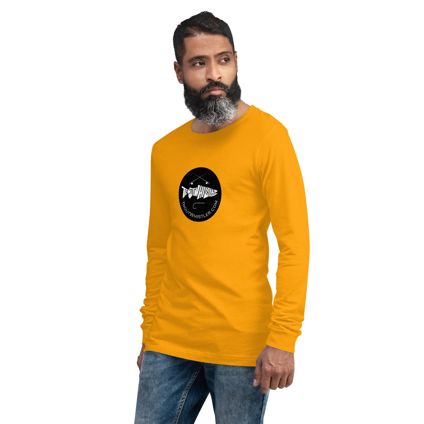 TroutWhistler - Long Sleeve Tee | Light w/ Black Round Logo