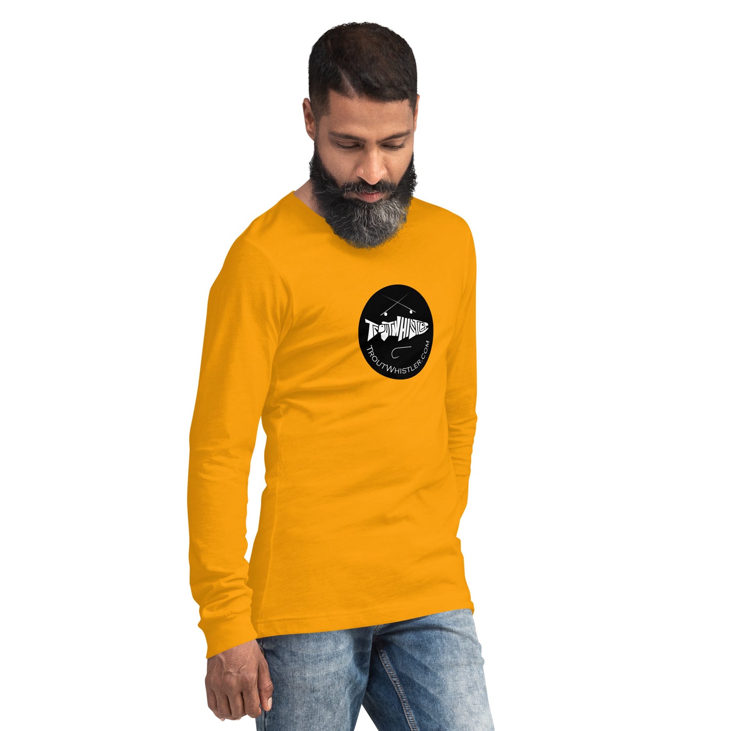 TroutWhistler - Long Sleeve Tee | Light w/ Black Round Logo