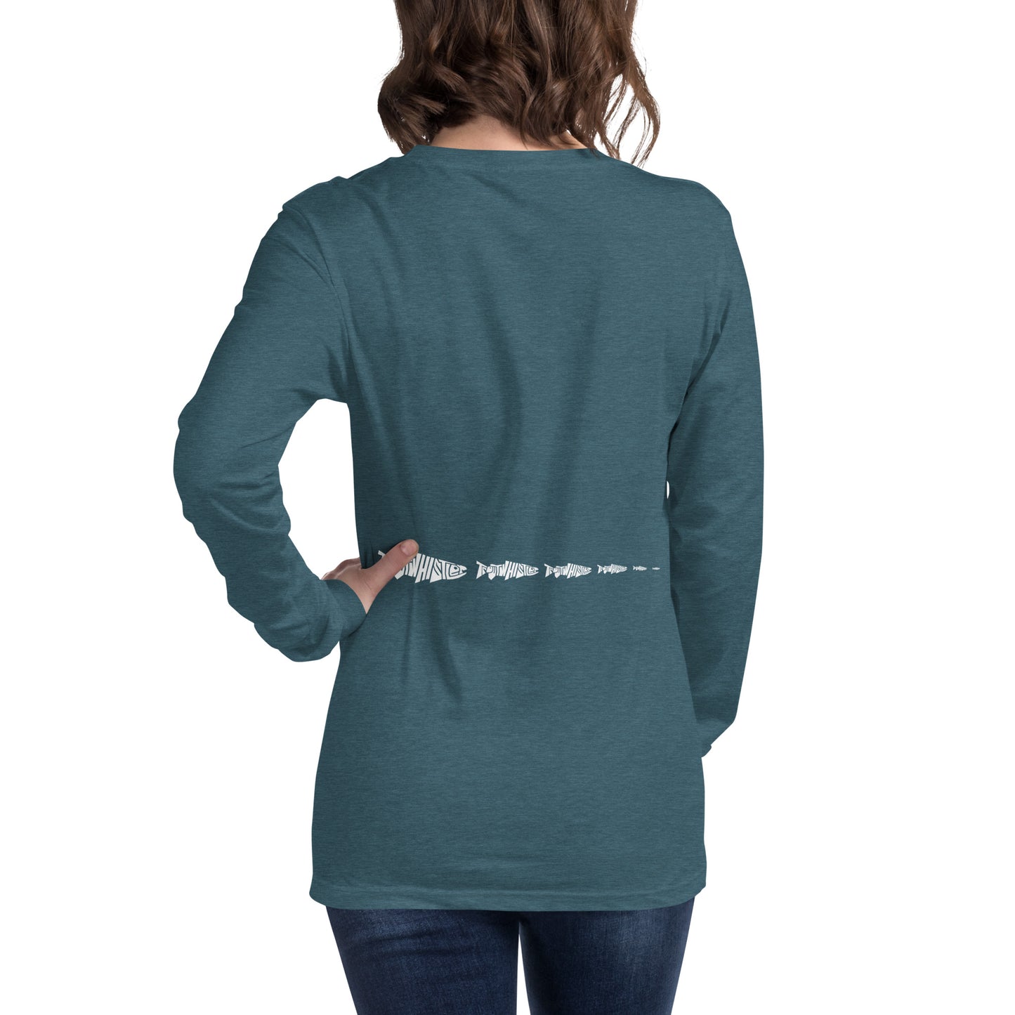 TroutWhistler - Women's Long Sleeve Tee | Dark w/ White Multi Logo