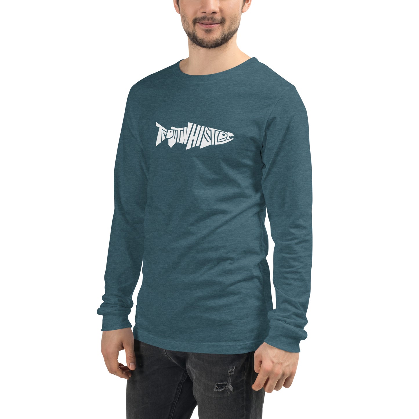 TroutWhistler - Long Sleeve Tee | Dark w/ White Logo