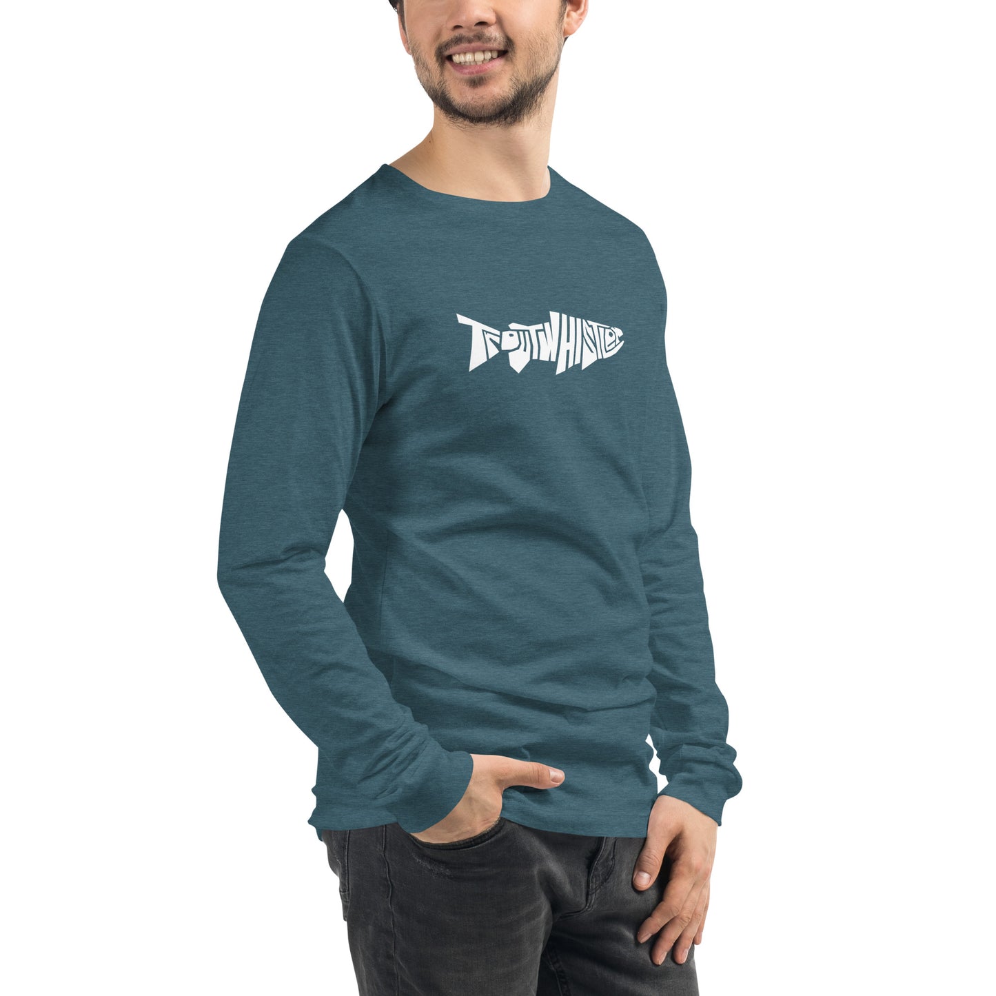 TroutWhistler - Long Sleeve Tee | Dark w/ White Logo