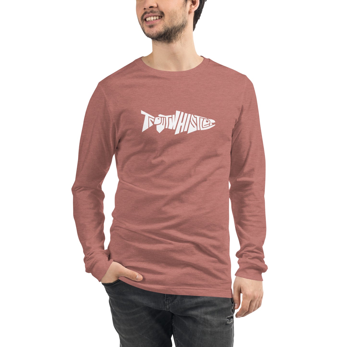 TroutWhistler - Long Sleeve Tee | Dark w/ White Logo