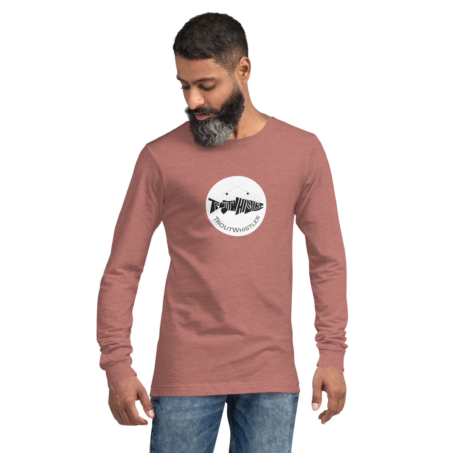 TroutWhistler - Long Sleeve Tee | Dark w/ White Round Logo