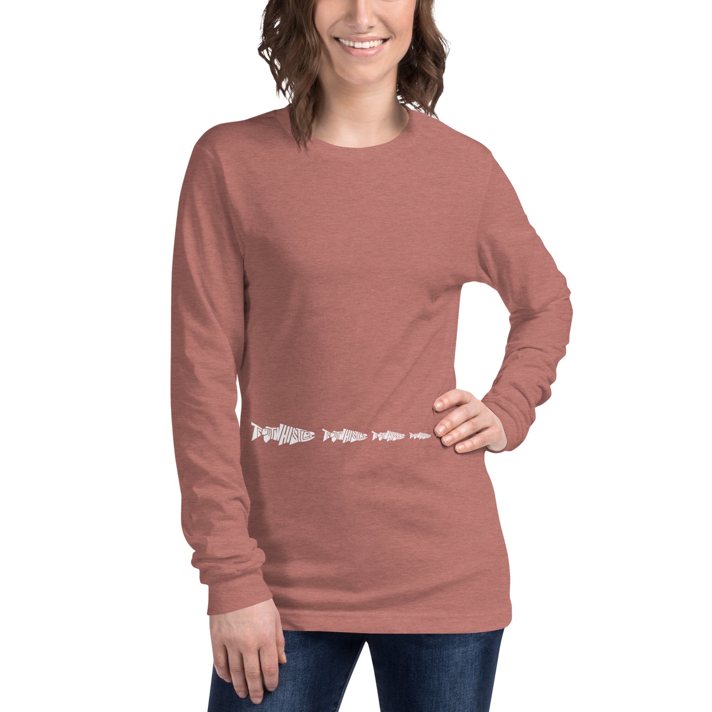 TroutWhistler - Women's Long Sleeve Tee | Dark w/ White Multi Logo