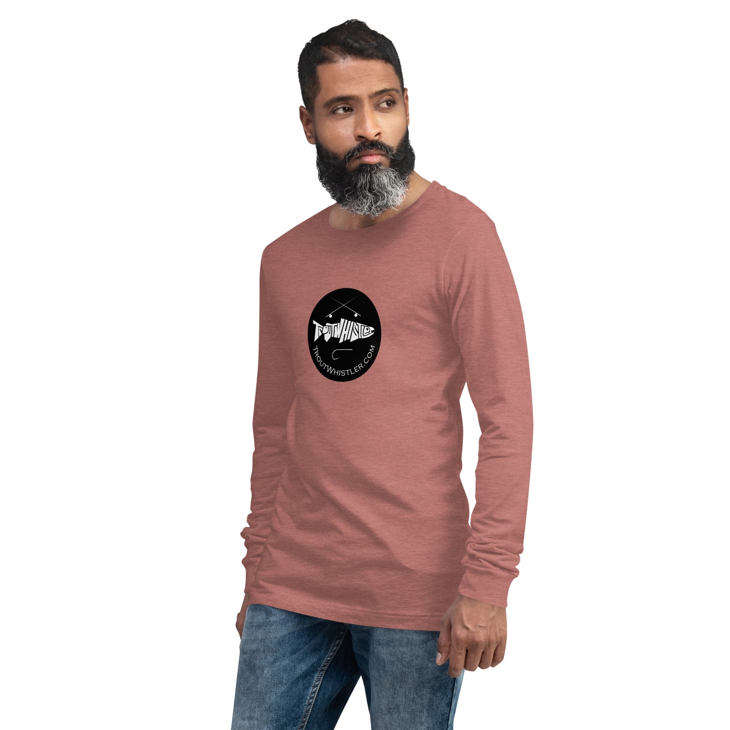 TroutWhistler - Long Sleeve Tee | Light w/ Black Round Logo