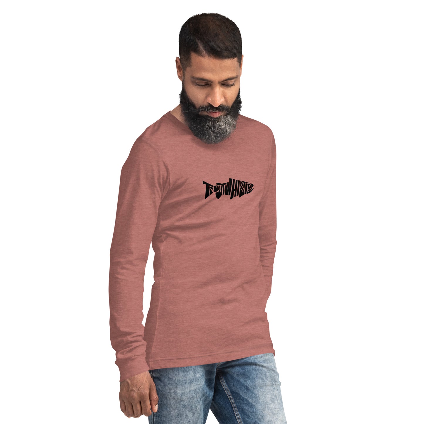 TroutWhistler - Long Sleeve Tee | Light w/ Black TroutWhistler Logo