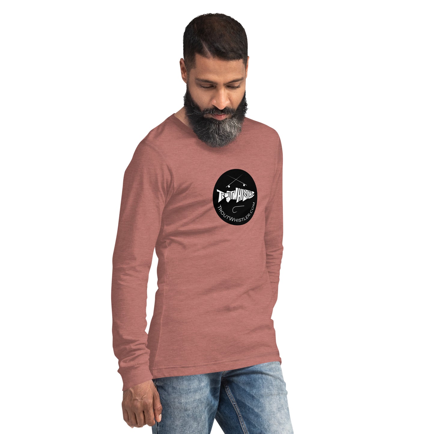 TroutWhistler - Long Sleeve Tee | Light w/ Black Round Logo