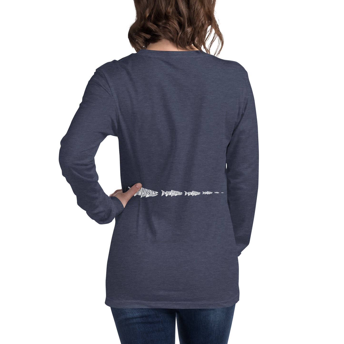 TroutWhistler - Women's Long Sleeve Tee | Dark w/ White Multi Logo