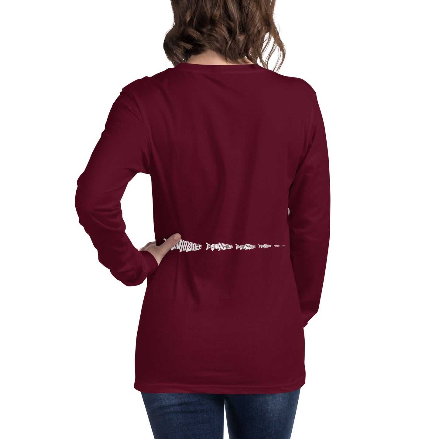 TroutWhistler - Women's Long Sleeve Tee | Dark w/ White Multi Logo