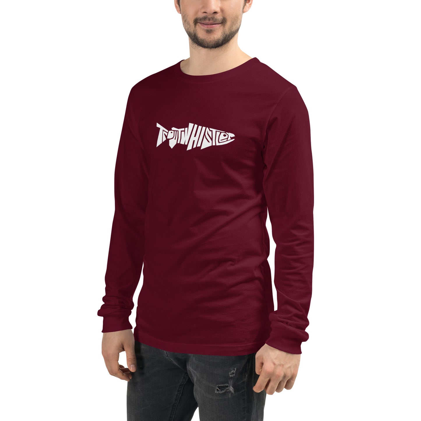TroutWhistler - Long Sleeve Tee | Dark w/ White Logo