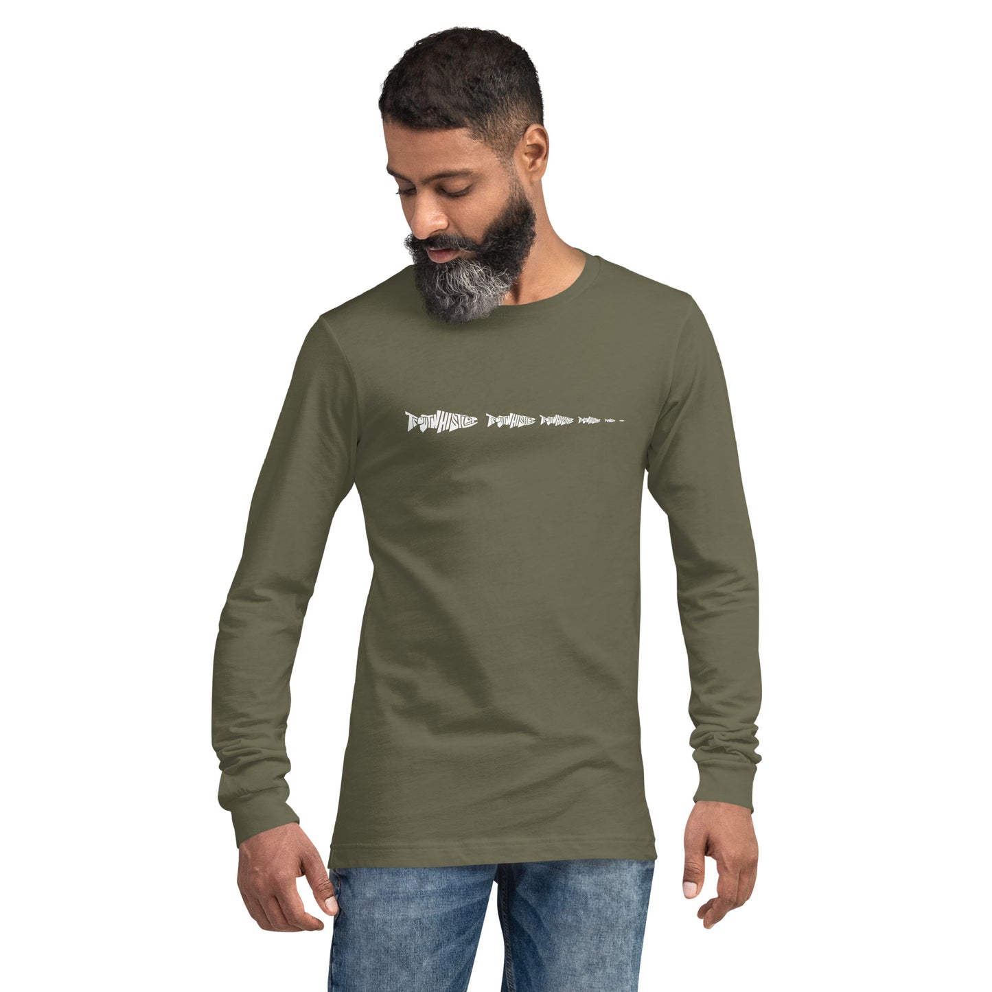 TroutWhistler - Long Sleeve Tee | Dark w/ White Multi-Logo