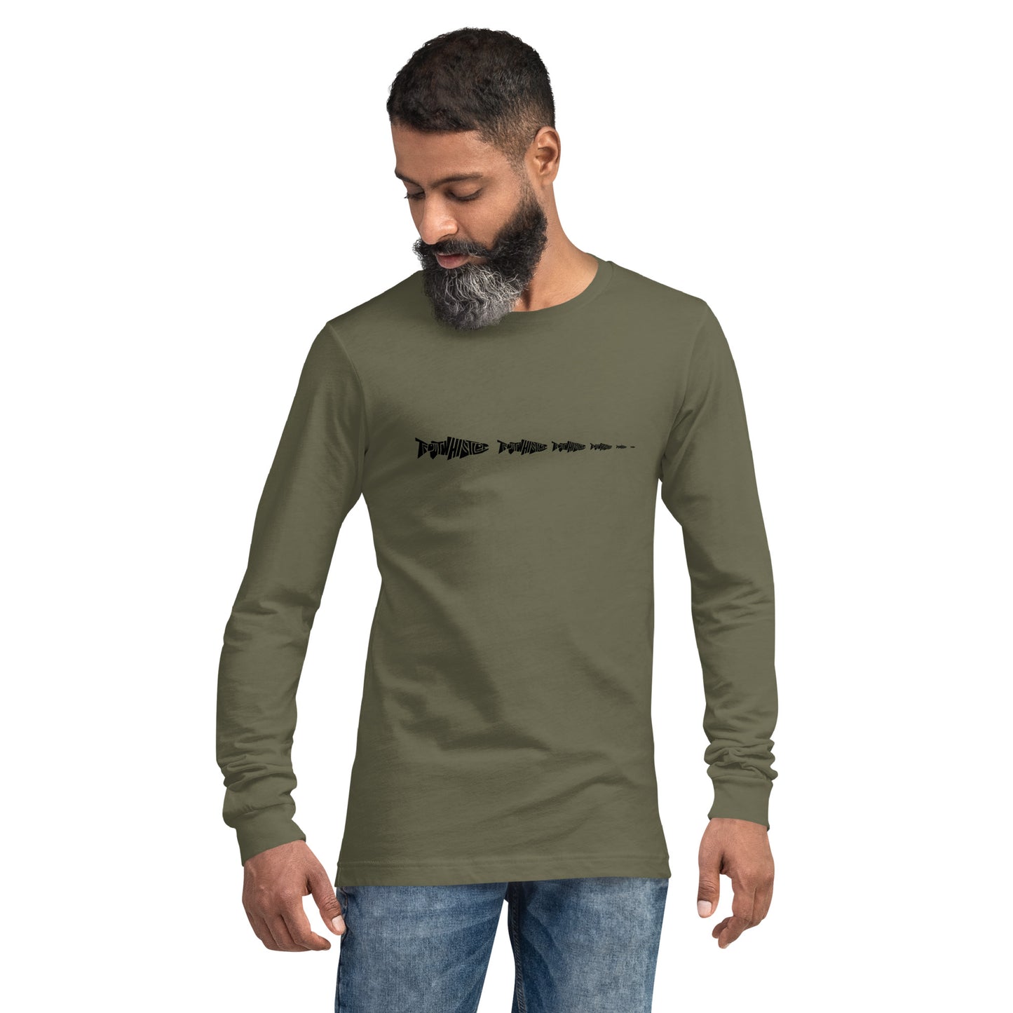TroutWhistler - Long Sleeve Tee | Light w/ Black Multi-Logo