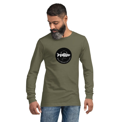 TroutWhistler - Long Sleeve Tee | Light w/ Black Round Logo