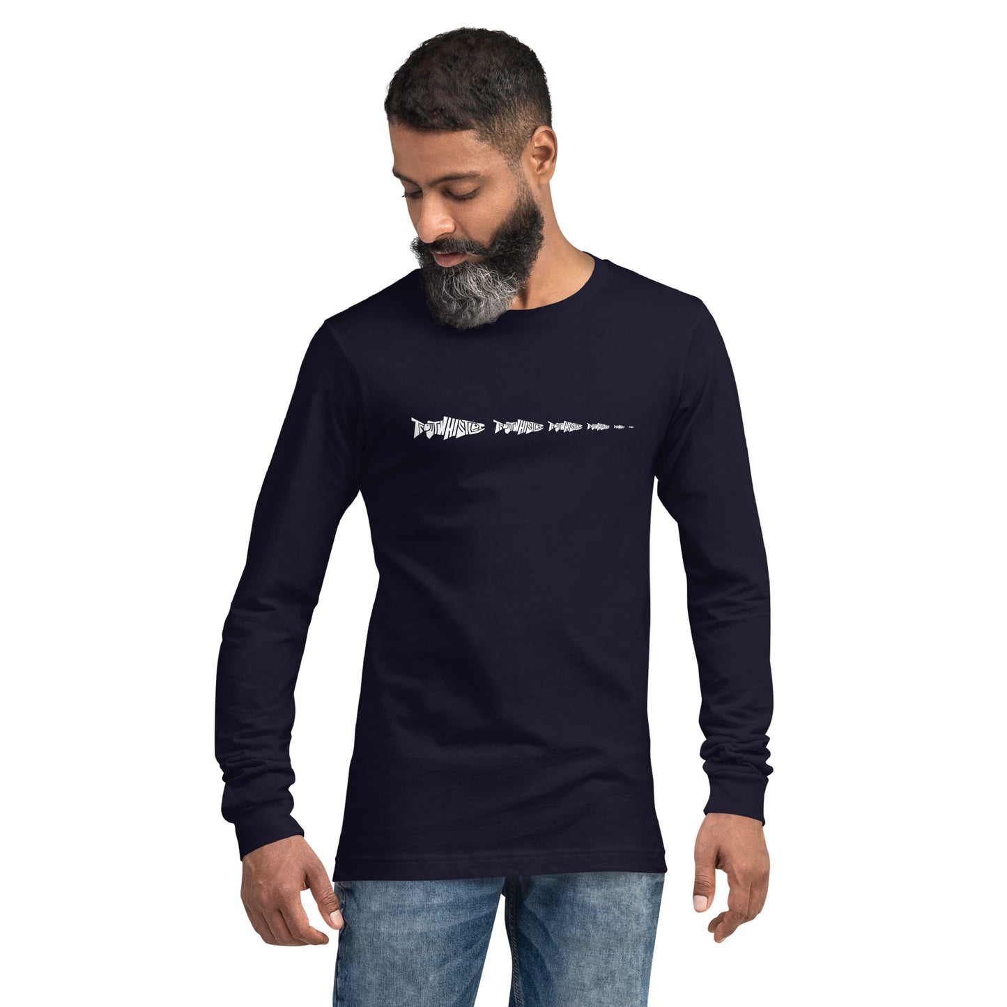 TroutWhistler - Long Sleeve Tee | Dark w/ White Multi-Logo