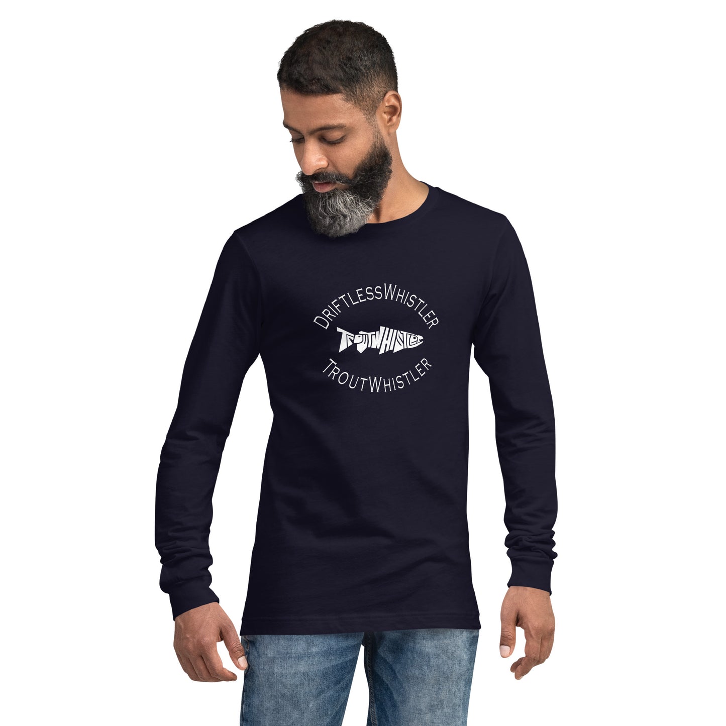 DriftlessWhistler - Long Sleeve Tee | Dark w/ White Logo