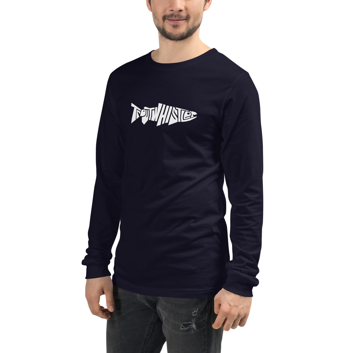 TroutWhistler - Long Sleeve Tee | Dark w/ White Logo