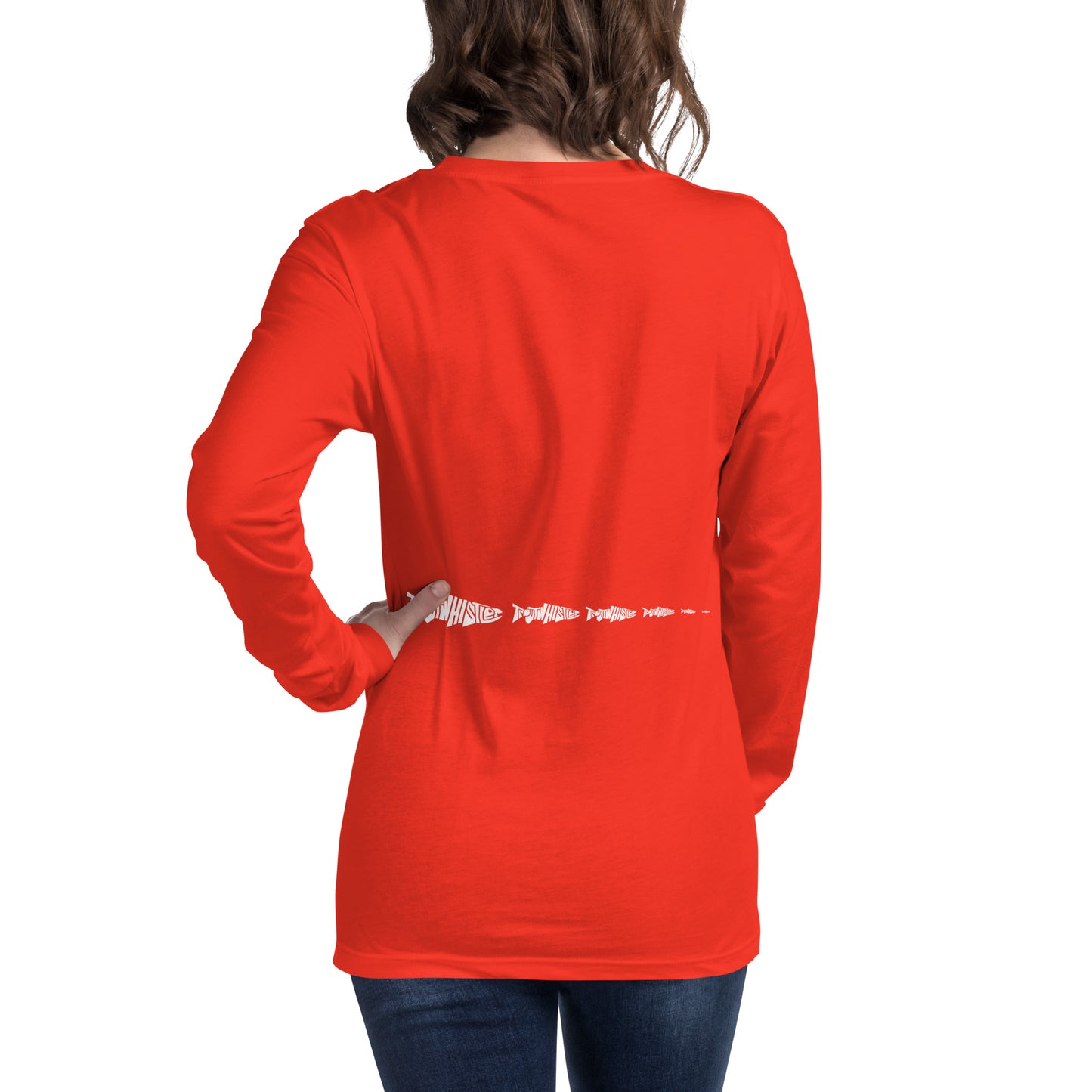 TroutWhistler - Women's Long Sleeve Tee | Dark w/ White Multi Logo