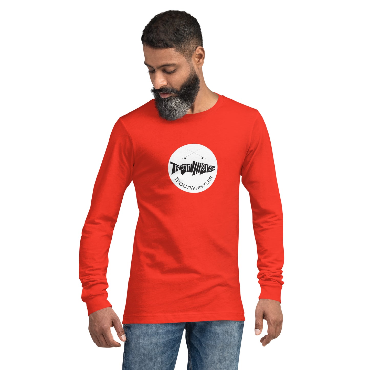 TroutWhistler - Long Sleeve Tee | Dark w/ White Round Logo