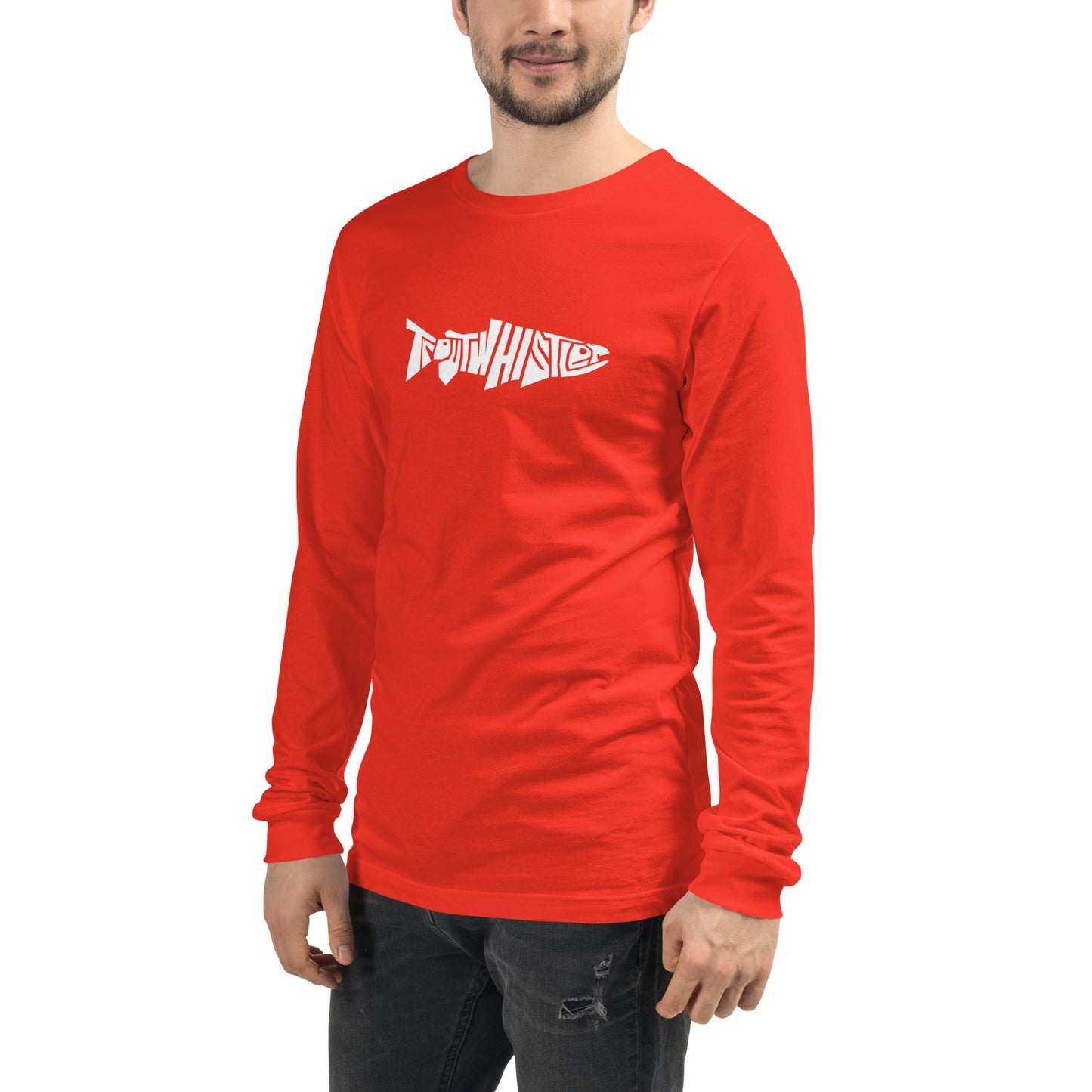 TroutWhistler - Long Sleeve Tee | Dark w/ White Logo