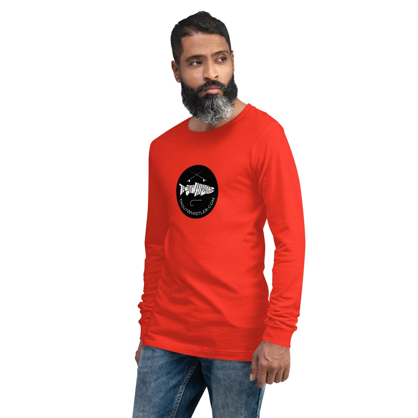 TroutWhistler - Long Sleeve Tee | Light w/ Black Round Logo