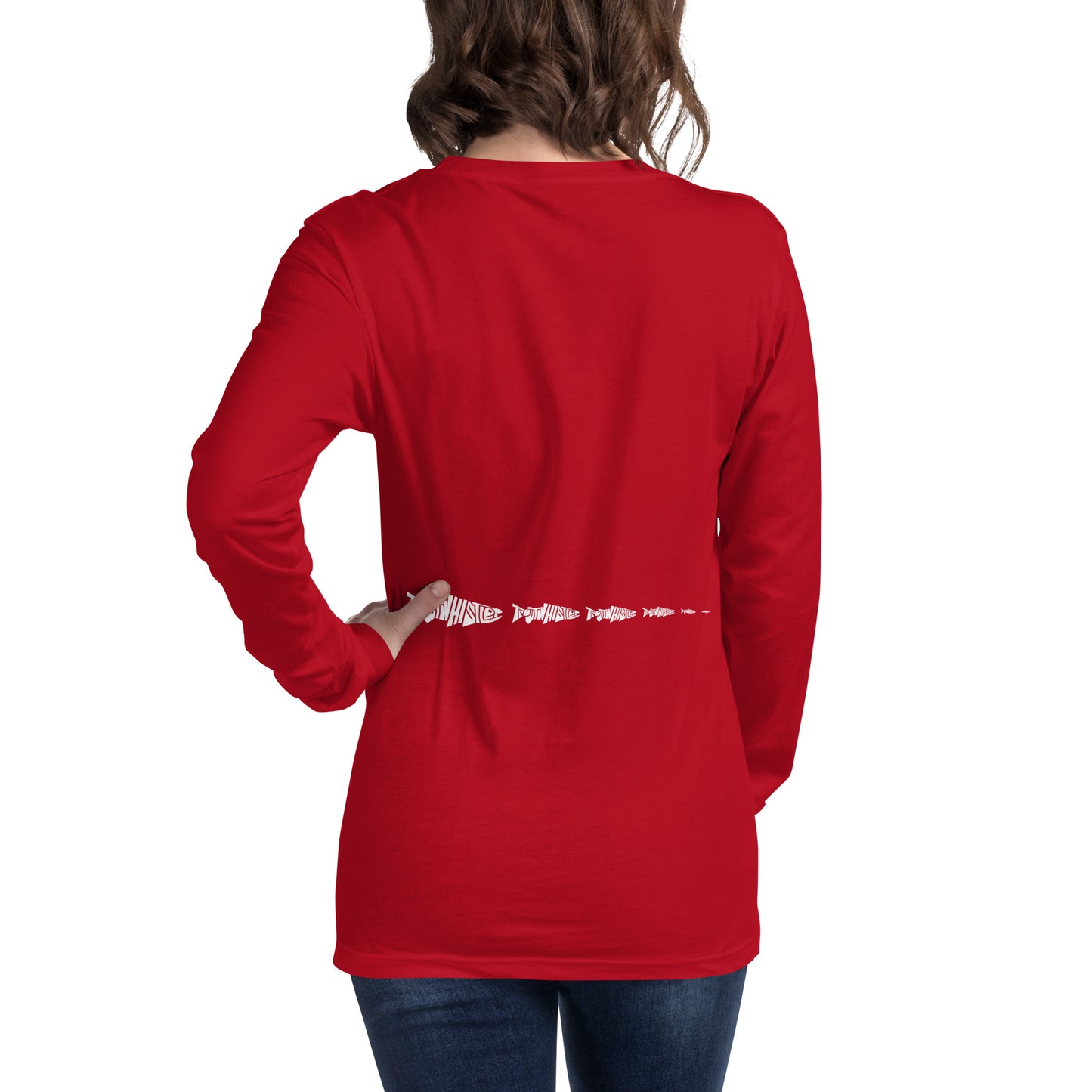TroutWhistler - Women's Long Sleeve Tee | Dark w/ White Multi Logo