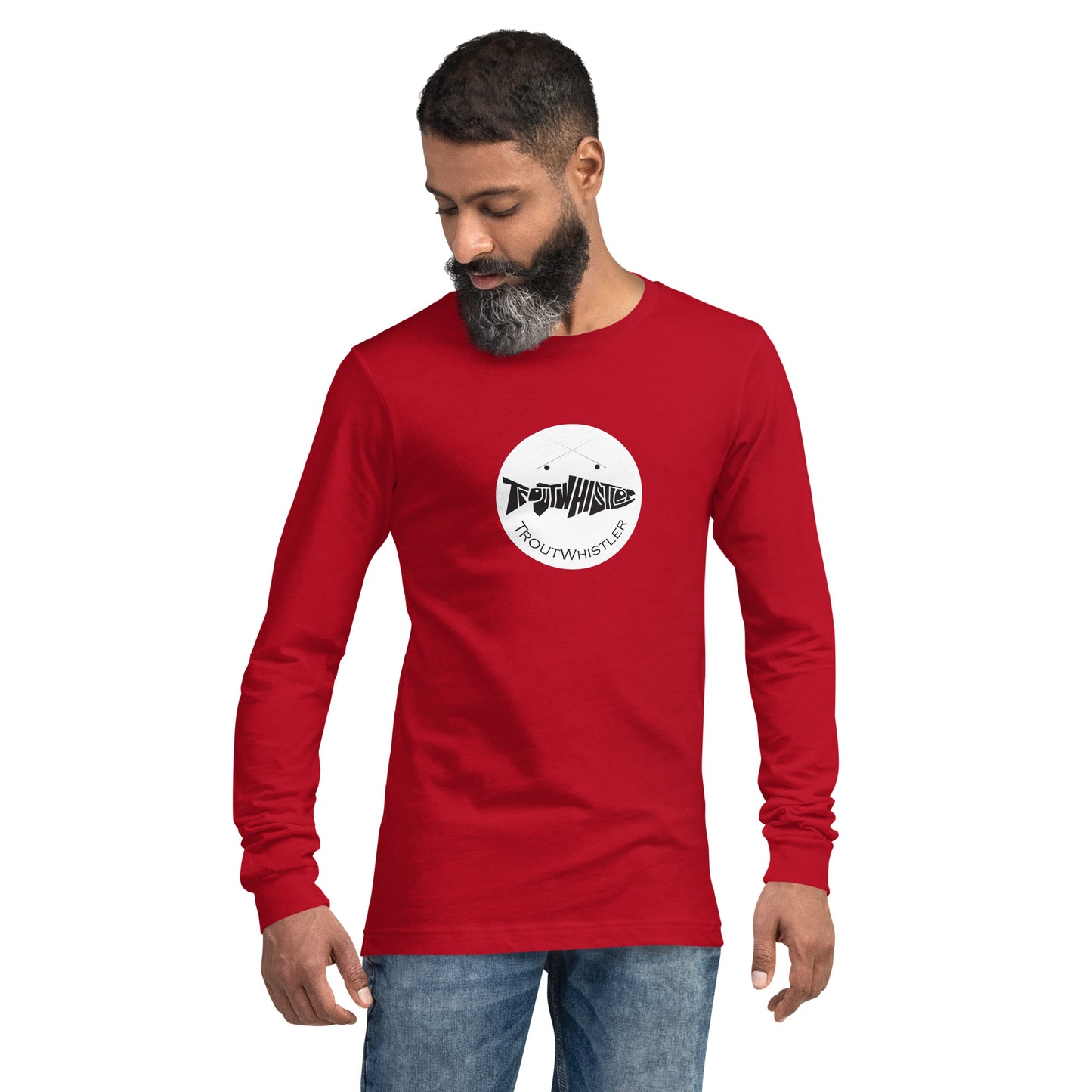 TroutWhistler - Long Sleeve Tee | Dark w/ White Round Logo
