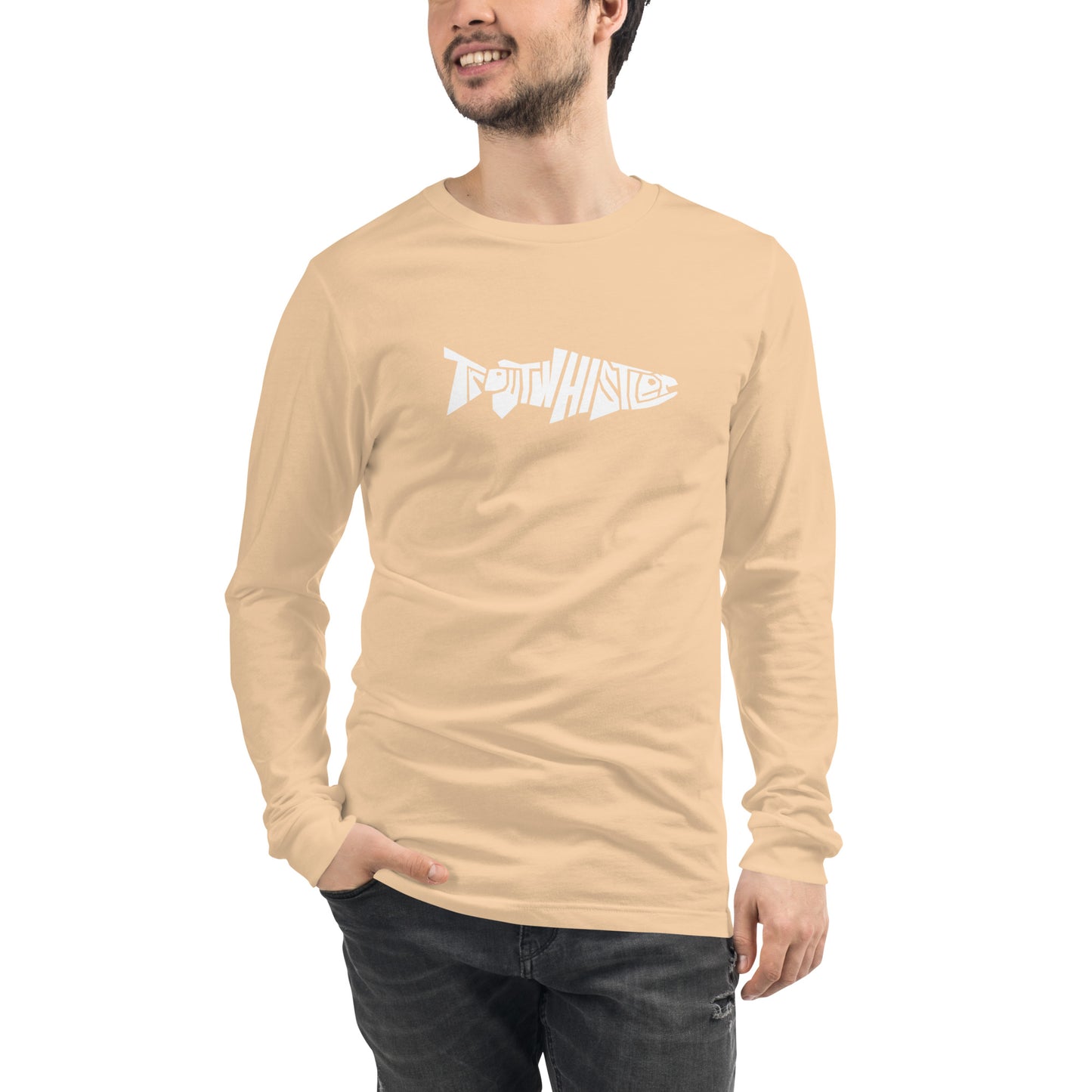 TroutWhistler - Long Sleeve Tee | Dark w/ White Logo