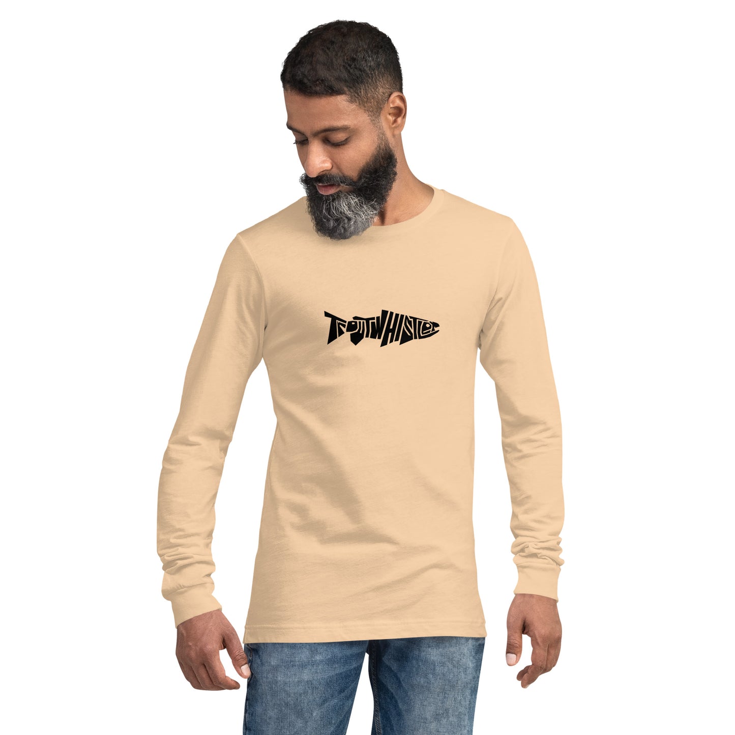 TroutWhistler - Long Sleeve Tee | Light w/ Black TroutWhistler Logo