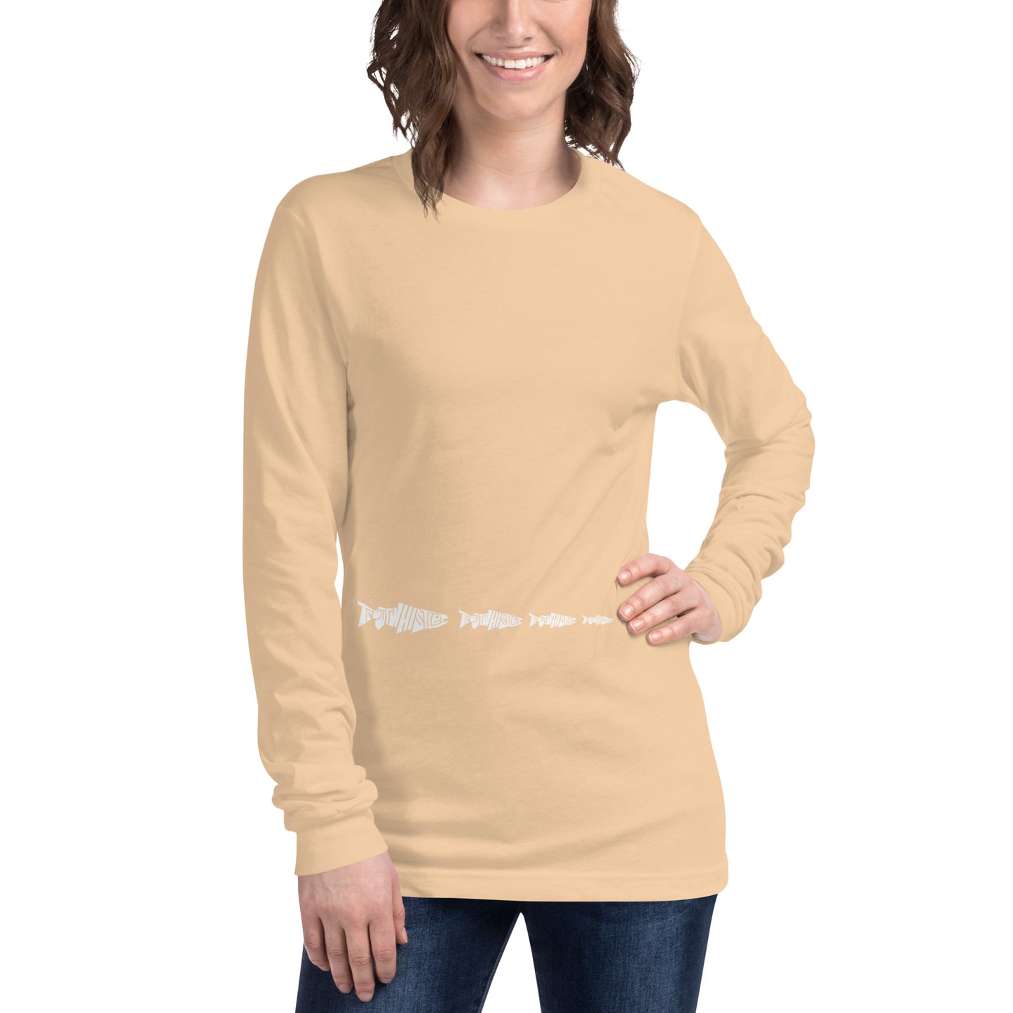 TroutWhistler - Women's Long Sleeve Tee | Dark w/ White Multi Logo