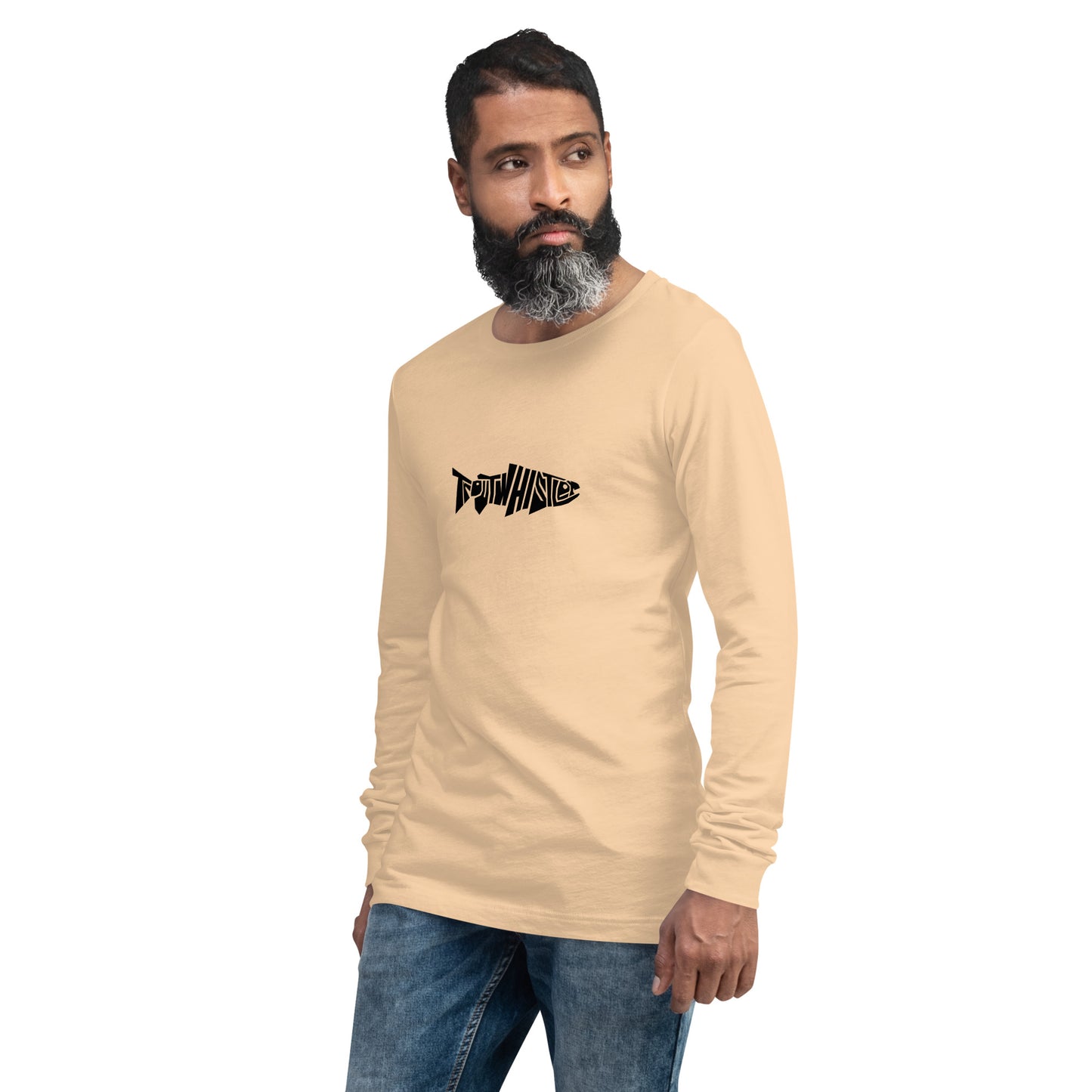 TroutWhistler - Long Sleeve Tee | Light w/ Black TroutWhistler Logo