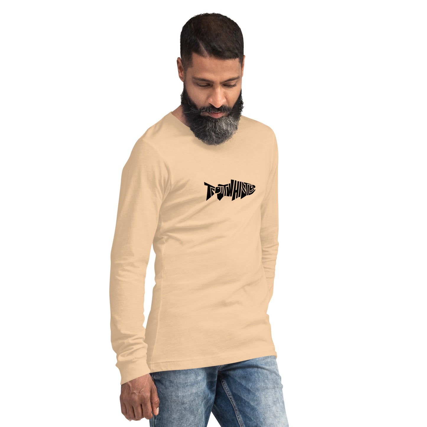 TroutWhistler - Long Sleeve Tee | Light w/ Black TroutWhistler Logo