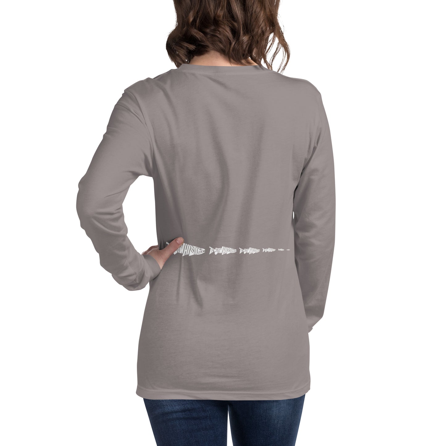 TroutWhistler - Women's Long Sleeve Tee | Dark w/ White Multi Logo