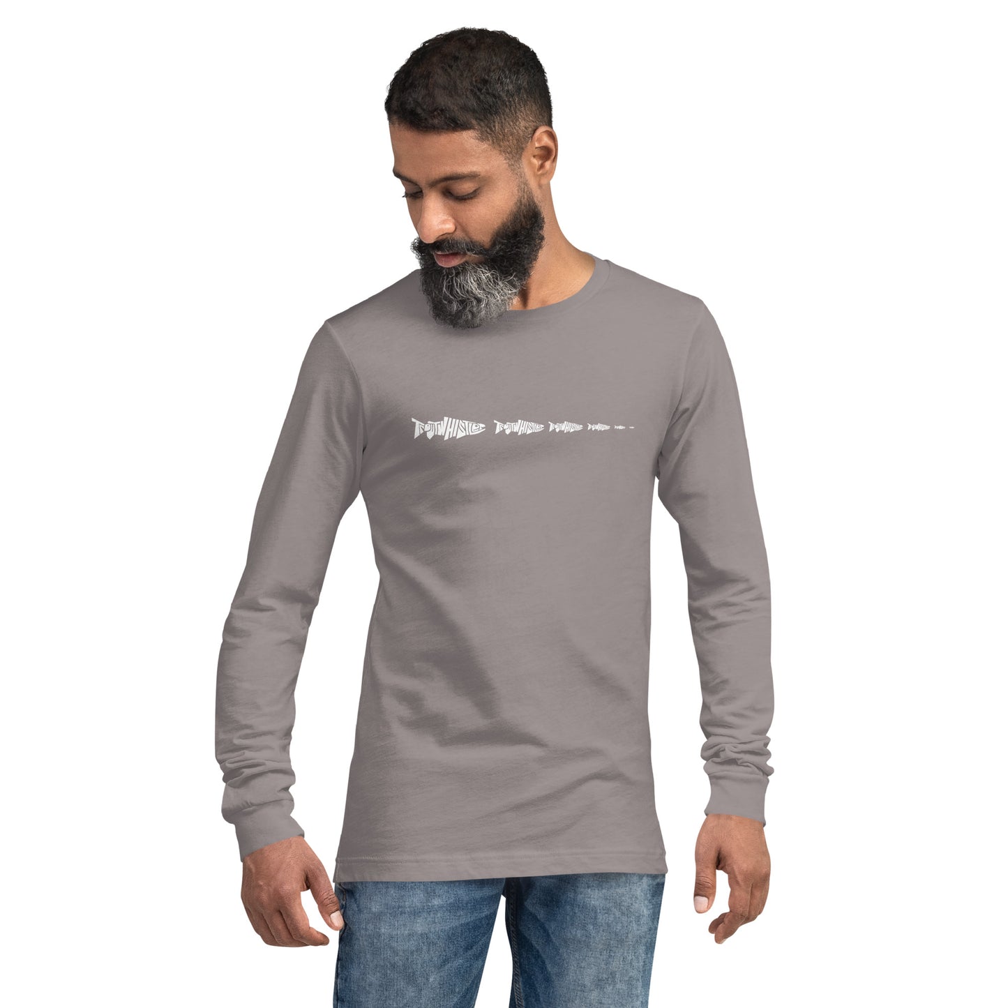 TroutWhistler - Long Sleeve Tee | Dark w/ White Multi-Logo