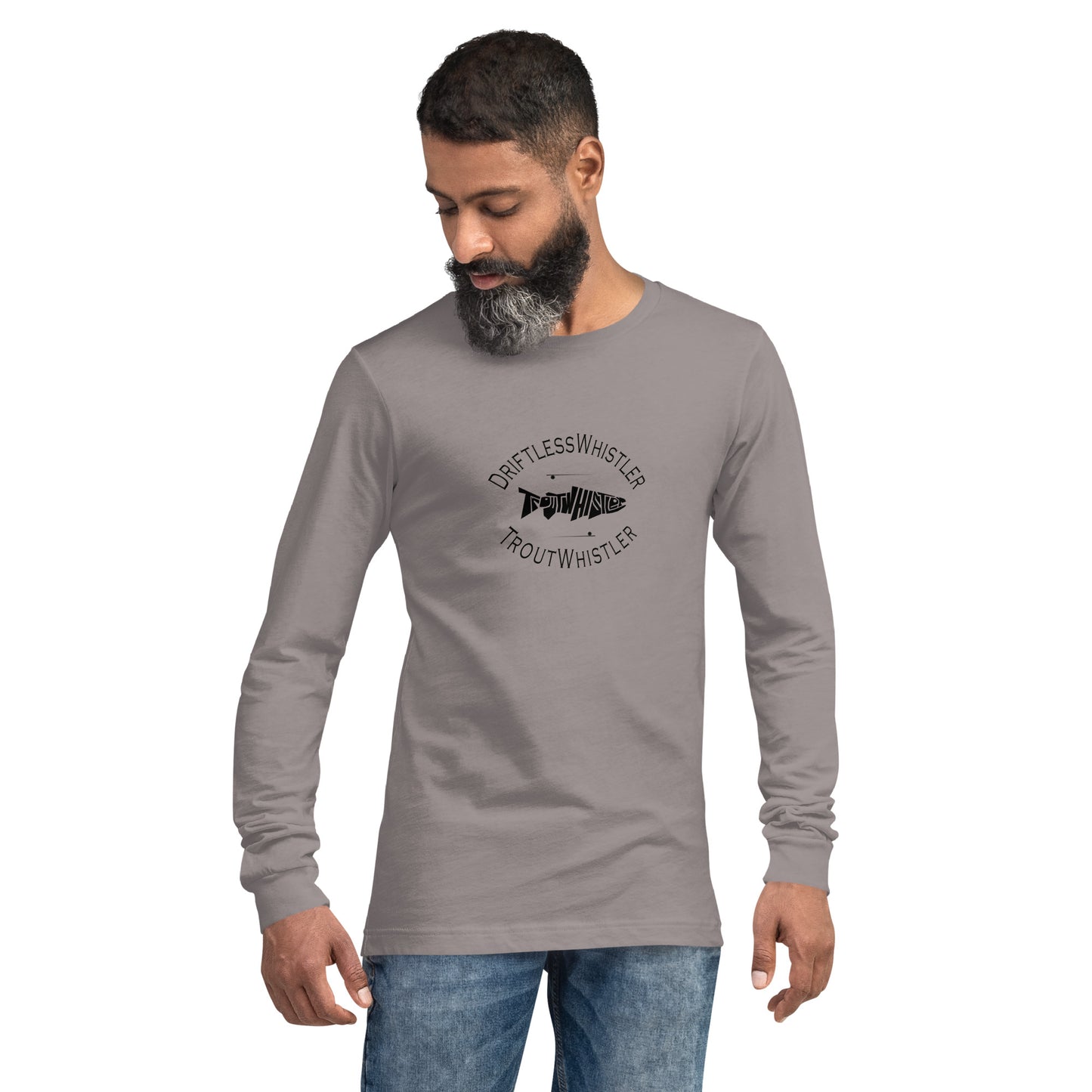 DriftlessWhistler - Long Sleeve Tee | Light w/ Black Logo