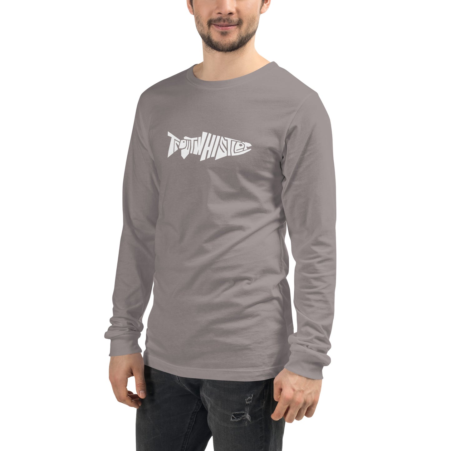 TroutWhistler - Long Sleeve Tee | Dark w/ White Logo