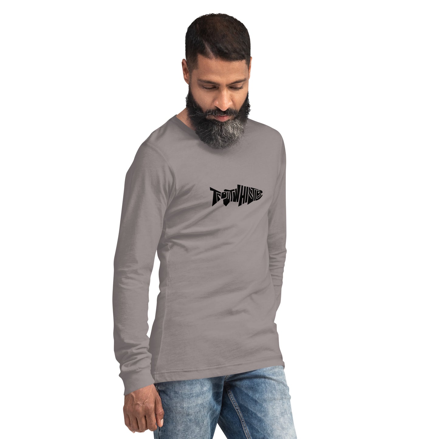 TroutWhistler - Long Sleeve Tee | Light w/ Black TroutWhistler Logo