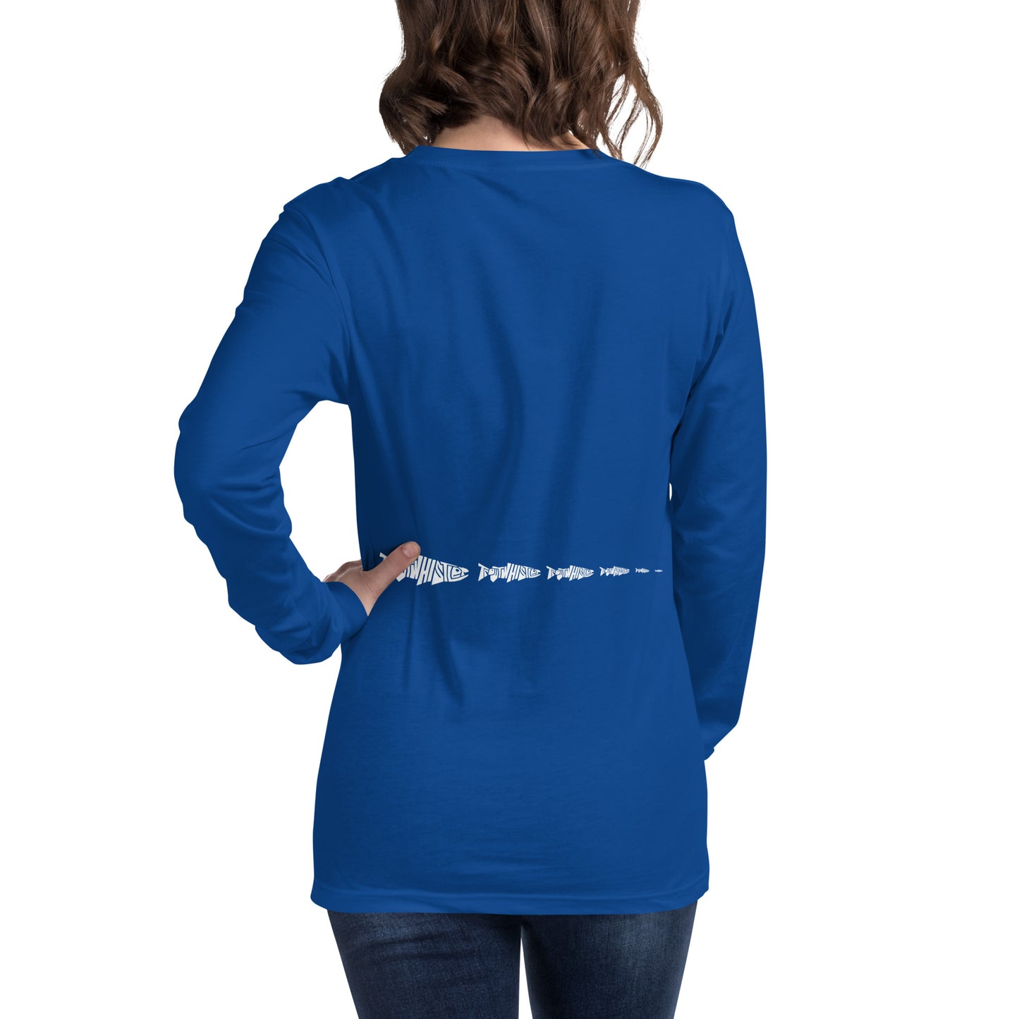 TroutWhistler - Women's Long Sleeve Tee | Dark w/ White Multi Logo