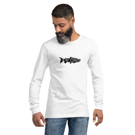 TroutWhistler - Long Sleeve Tee | Light w/ Black TroutWhistler Logo