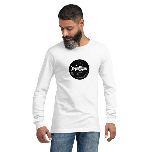 TroutWhistler - Long Sleeve Tee | Light w/ Black Round Logo