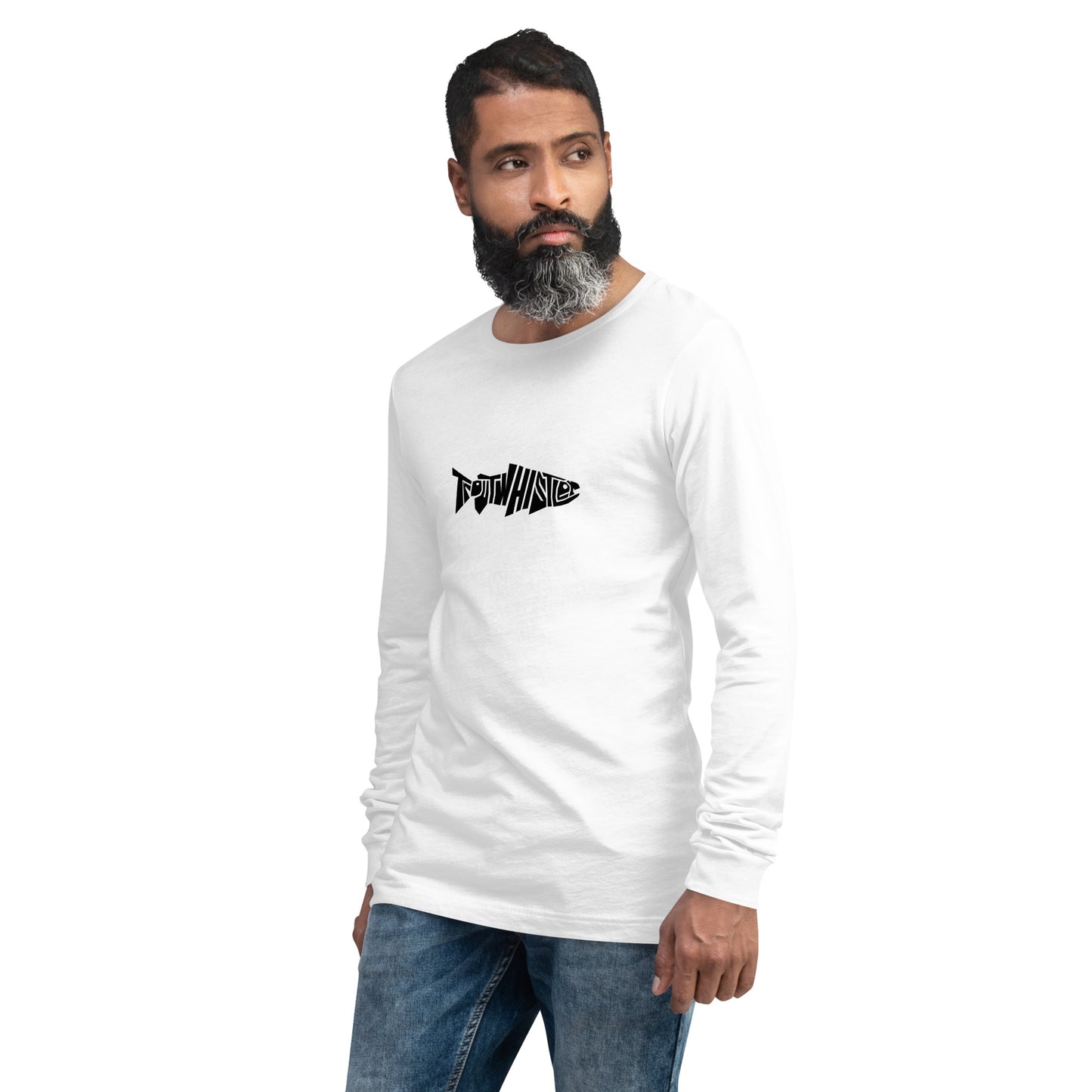 TroutWhistler - Long Sleeve Tee | Light w/ Black TroutWhistler Logo